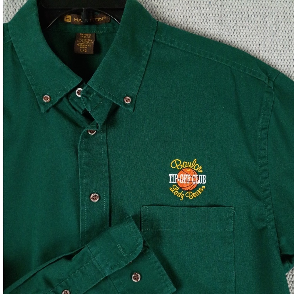 Harriton‎ Baylor Tip-Off Club Lady Bears Shirt Mens Large Green Long Sleeve NCAA